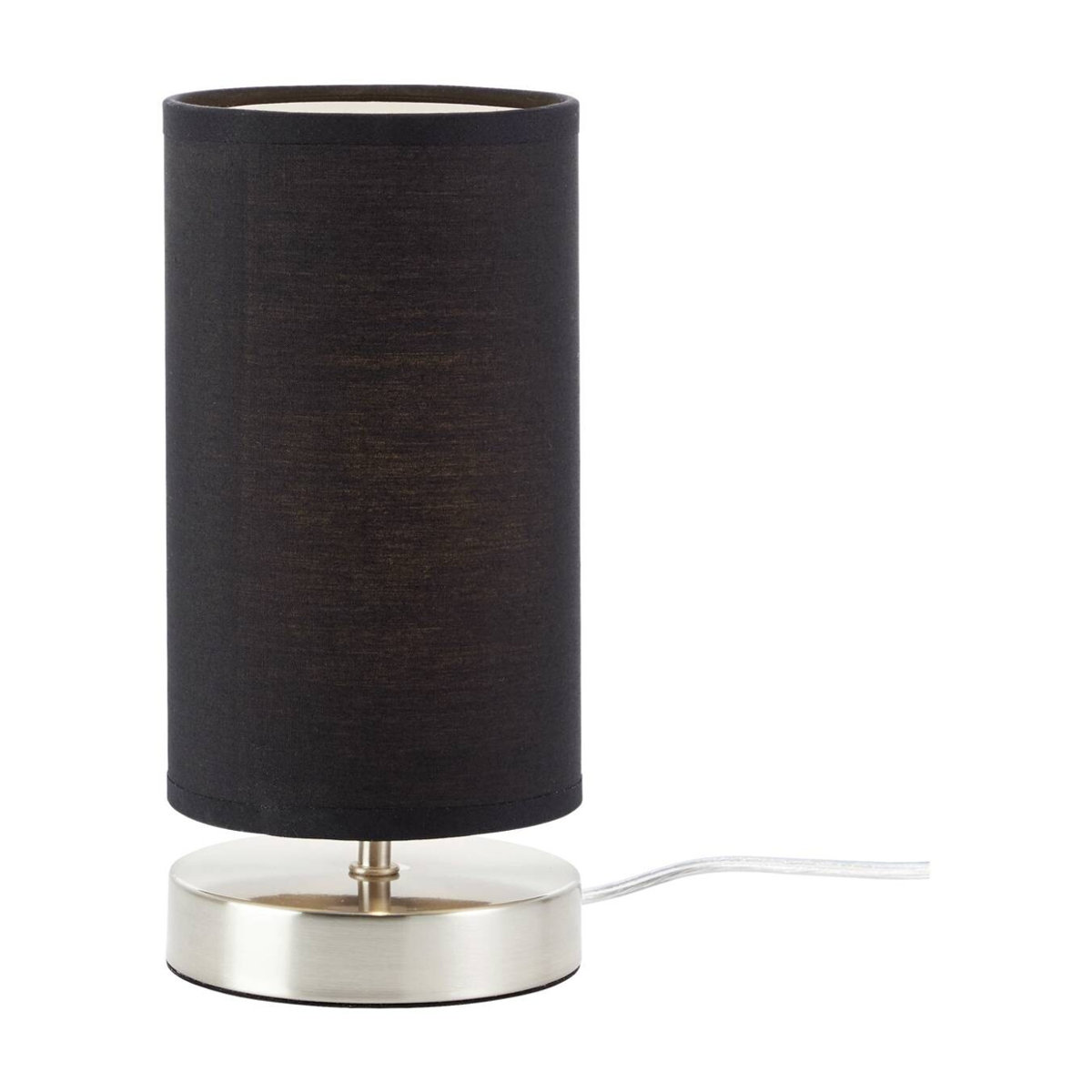 Brilliant Tischleuchte Claire in Schwarz und Nickel matt aus Metall und Stoff mit E14 Fassung, H: 25,5 cm, D: 12 cm - Bild 2