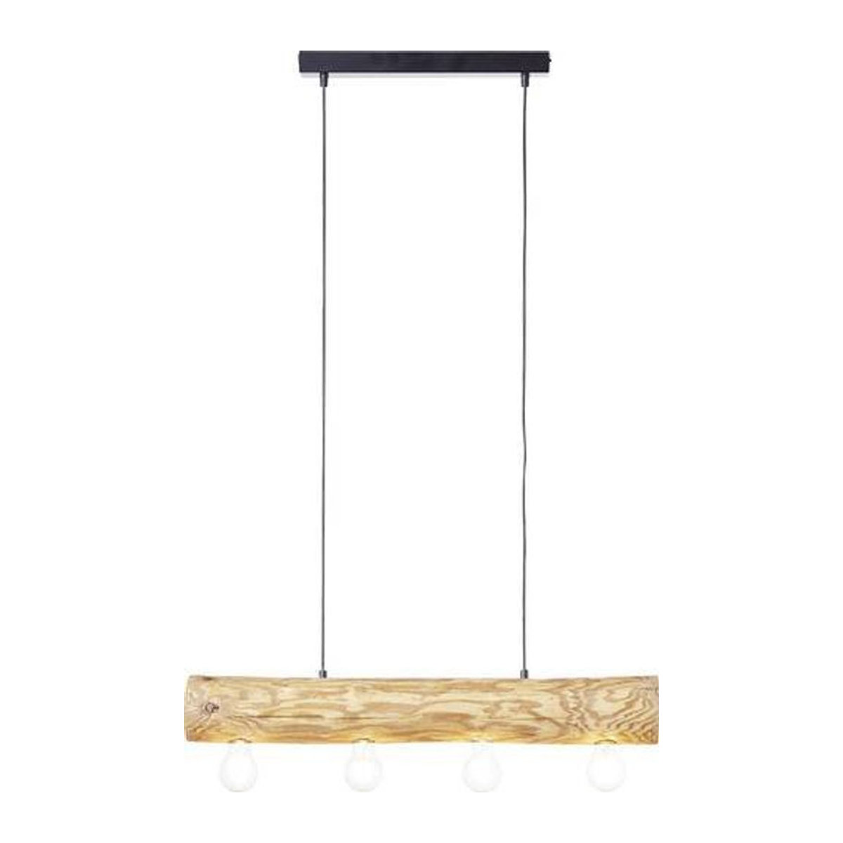 Brilliant Trabo Pendelleuchte Eiche Natur mit 4 Leuchtenfassungen E27 im skandinavischen Design - Bild 1