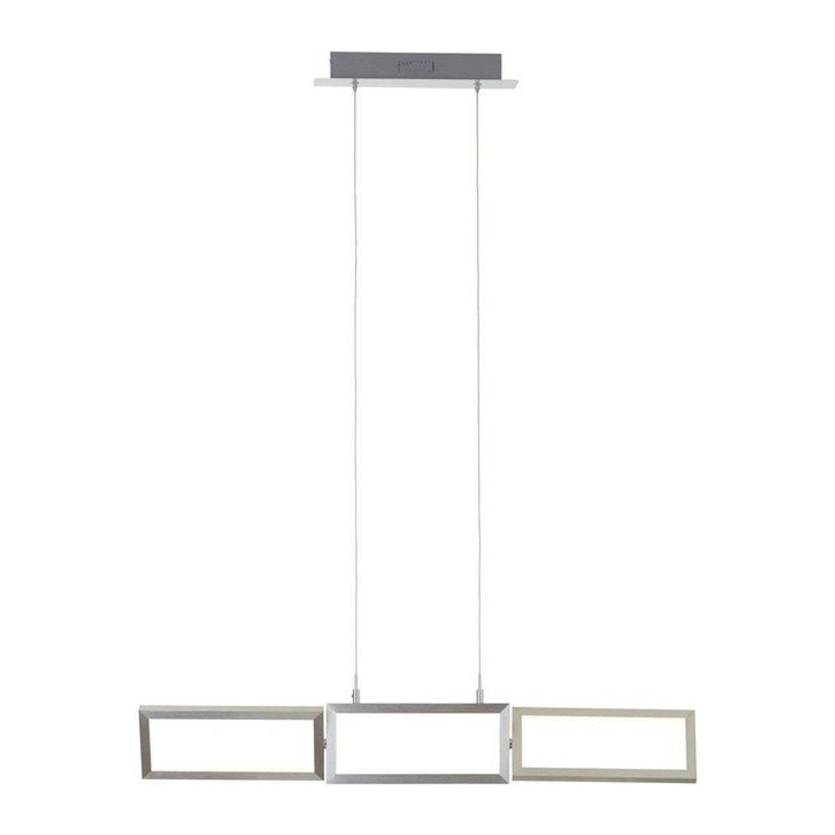 Brilliant Tunar LED Pendelleuchte 3-flammig in Alufarben mit integrierten LEDs, 3x 10W, 700lm, 3000K Warmweiß - Bild 1