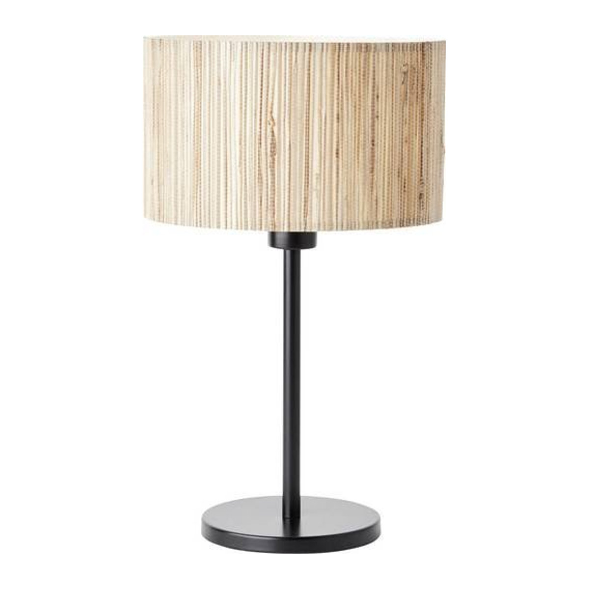 Brilliant Wimea Tischlampe in Schwarz/Natur mit Seegras und Metall, E27, 52W - Bild 1