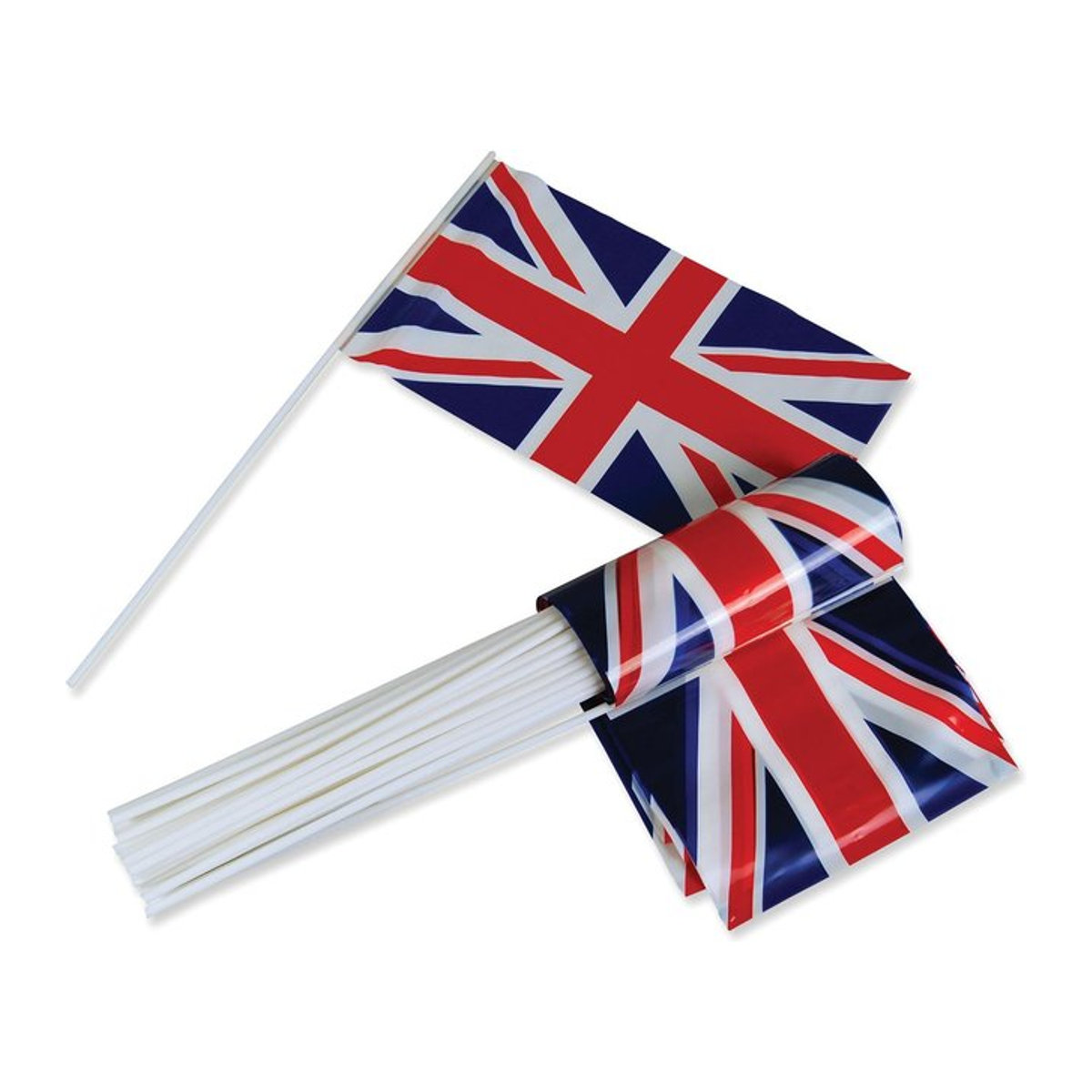 Bristol Neuheit Union Jack Handwaher-Flaggen, 50er Packung, mehrfarbig (blau/weiß) - Bild 1