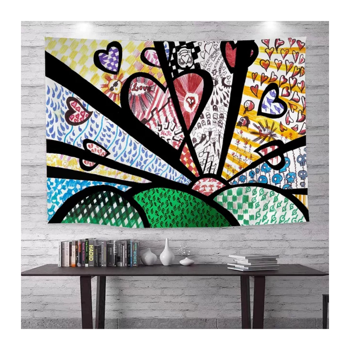 Britto Anime Wandteppich Science Fiction Wandkunst in Mehrfarbig, Rechteckig - Bild 1
