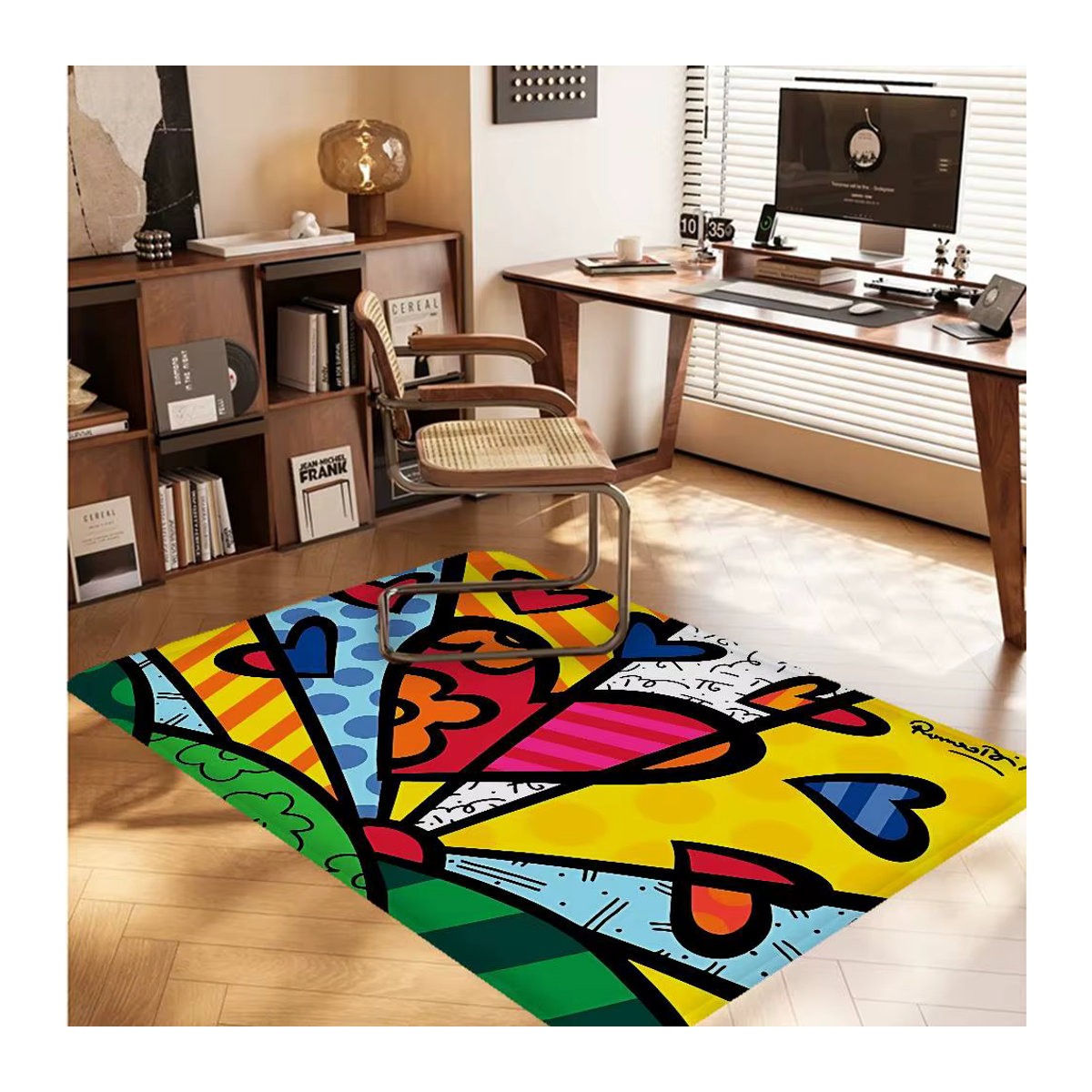 Britto Bodenmatte im nordischen Stil, mehrfarbige Fußmatte für Badezimmer, Schlafzimmer und Hotel - Bild 2