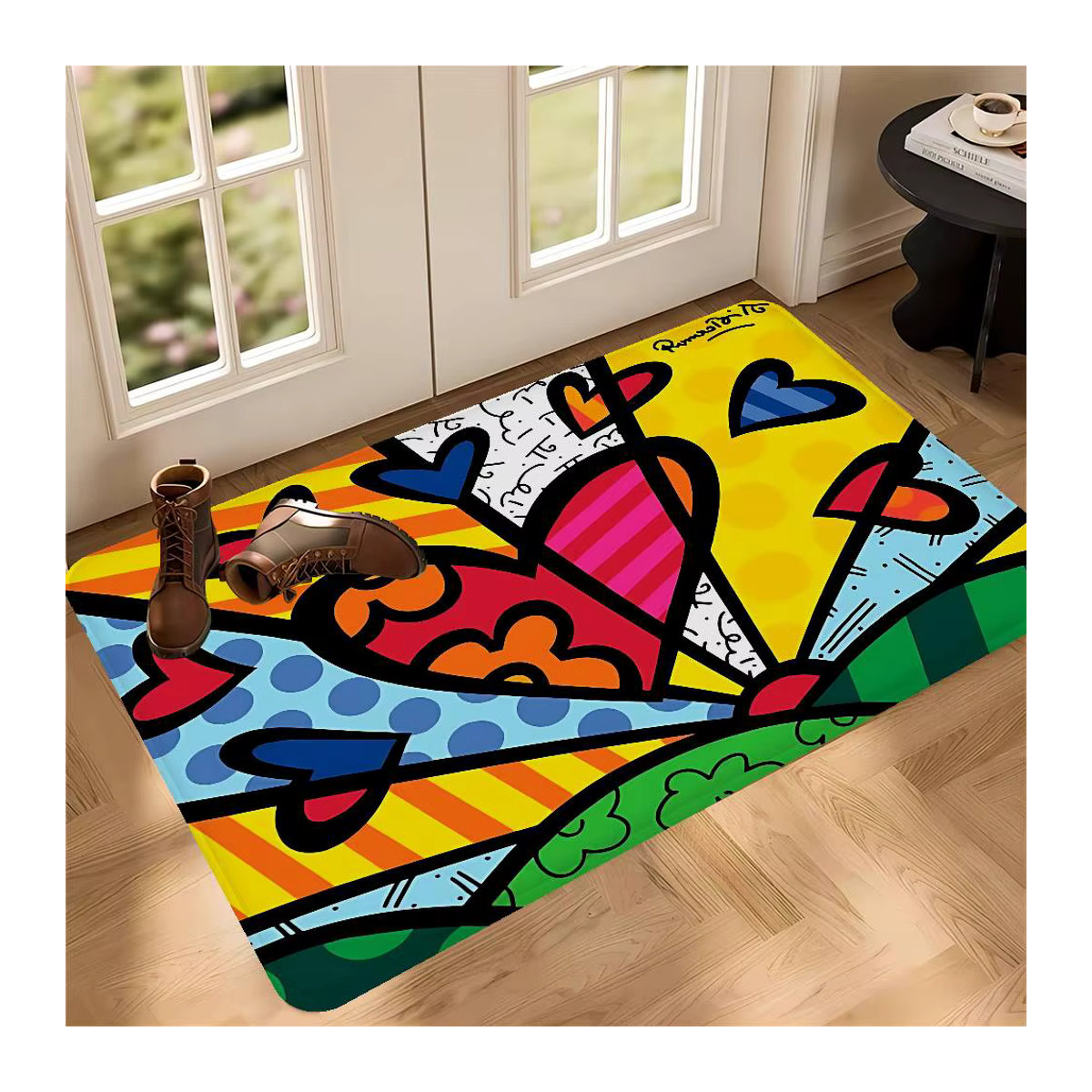 Britto Bodenmatte im nordischen Stil, mehrfarbige Fußmatte für Badezimmer, Schlafzimmer und Hotel - Bild 3