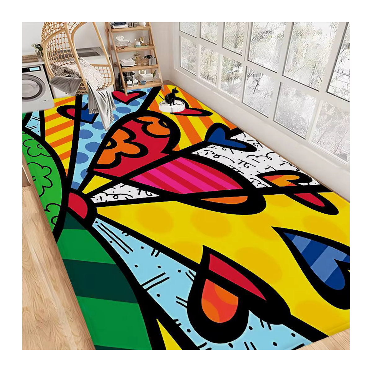 Britto Bodenmatte im nordischen Stil, mehrfarbige Fußmatte für Badezimmer, Schlafzimmer und Hotel - Bild 4