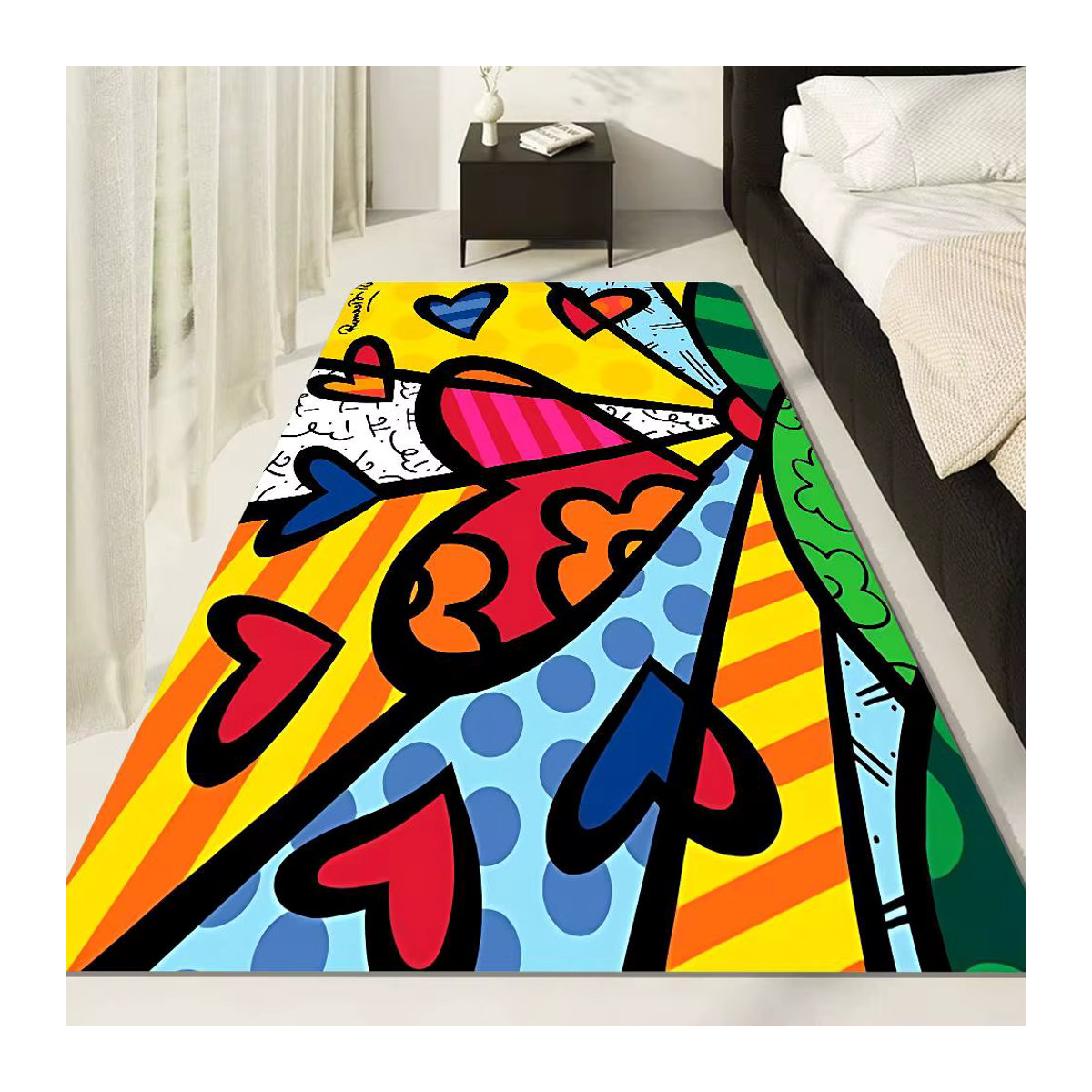 Britto Bodenmatte im nordischen Stil, mehrfarbige Fußmatte für Badezimmer, Schlafzimmer und Hotel - Bild 6