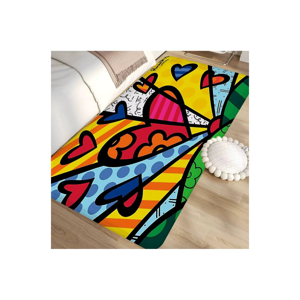Britto Bodenmatte im nordischen Stil, mehrfarbige Fußmatte für Badezimmer, Schlafzimmer und Hotel - Bild 7