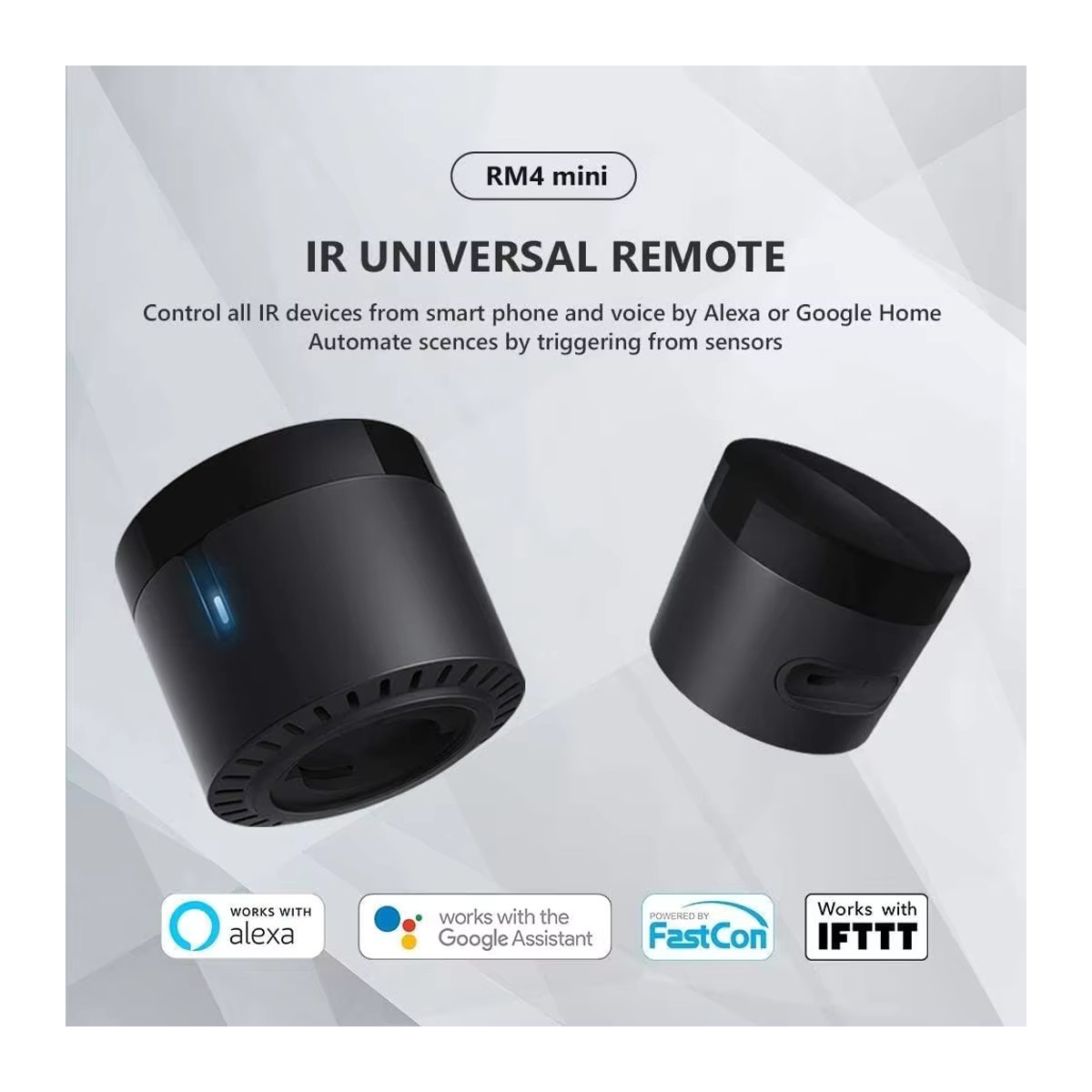 Broadlink RM4 Mini Smart Fernbedienung Infrarot Universal IR Audio Video Smart Home in Schwarz - Bild 2