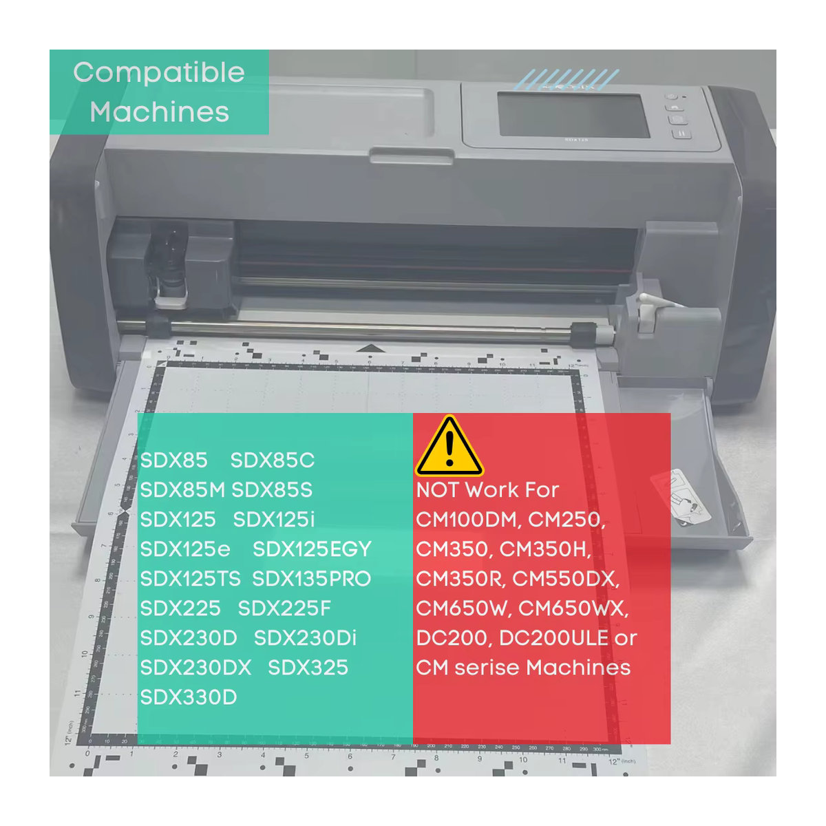Brother Schneidematte für ScanNCut ADX-Serie, Standard Low Tack Klebematte für Karton und Vinyl, Weiß, 30,48 x 30,48 cm - Bild 2