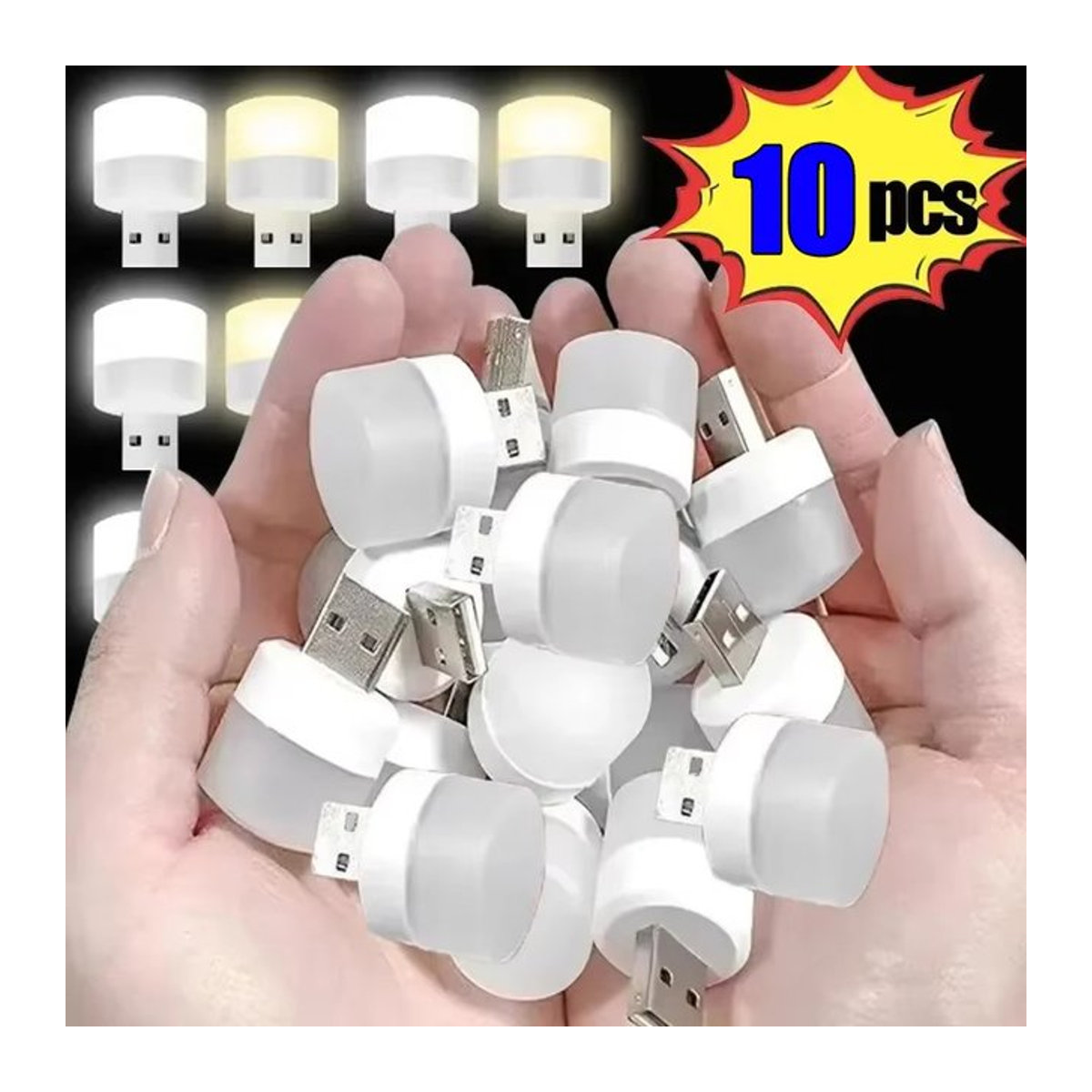 BRSHEGFH USB-LED-Leselampen im minimalistischen Design als Augenschutz-Rundleuchten und Mini-USB-Nachtlicht für Computer und mobile Stromversorgung - Bild 1