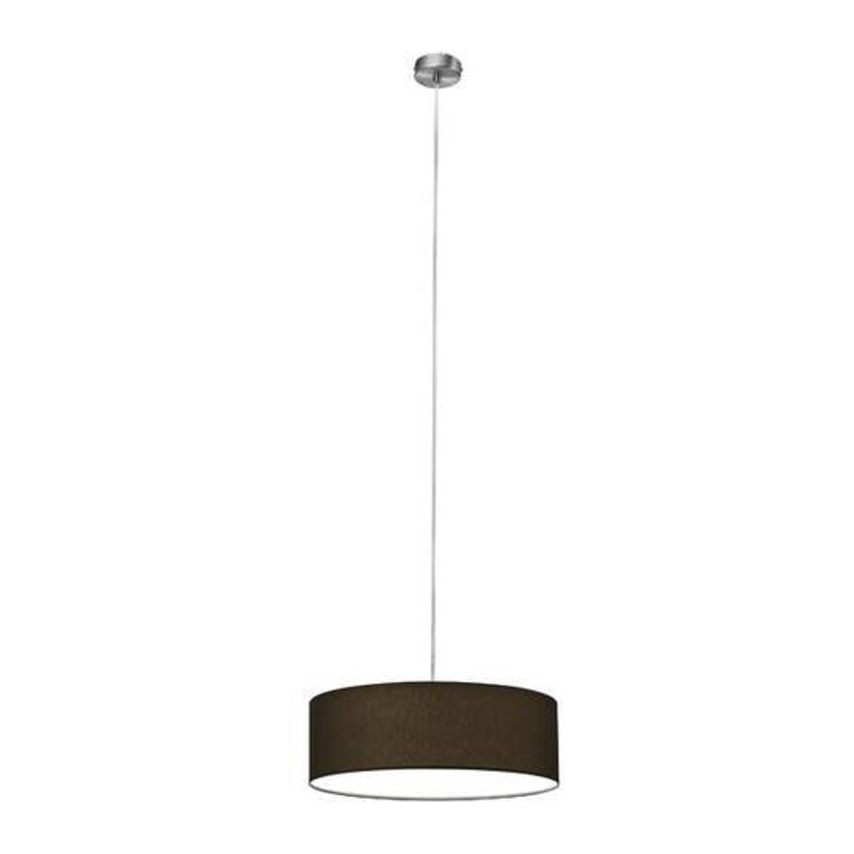 Brumberg Pendelleuchte Modern Nickel matt Grau Braun mit E27 Fassung aus Stoff und Polycarbonat - Bild 1