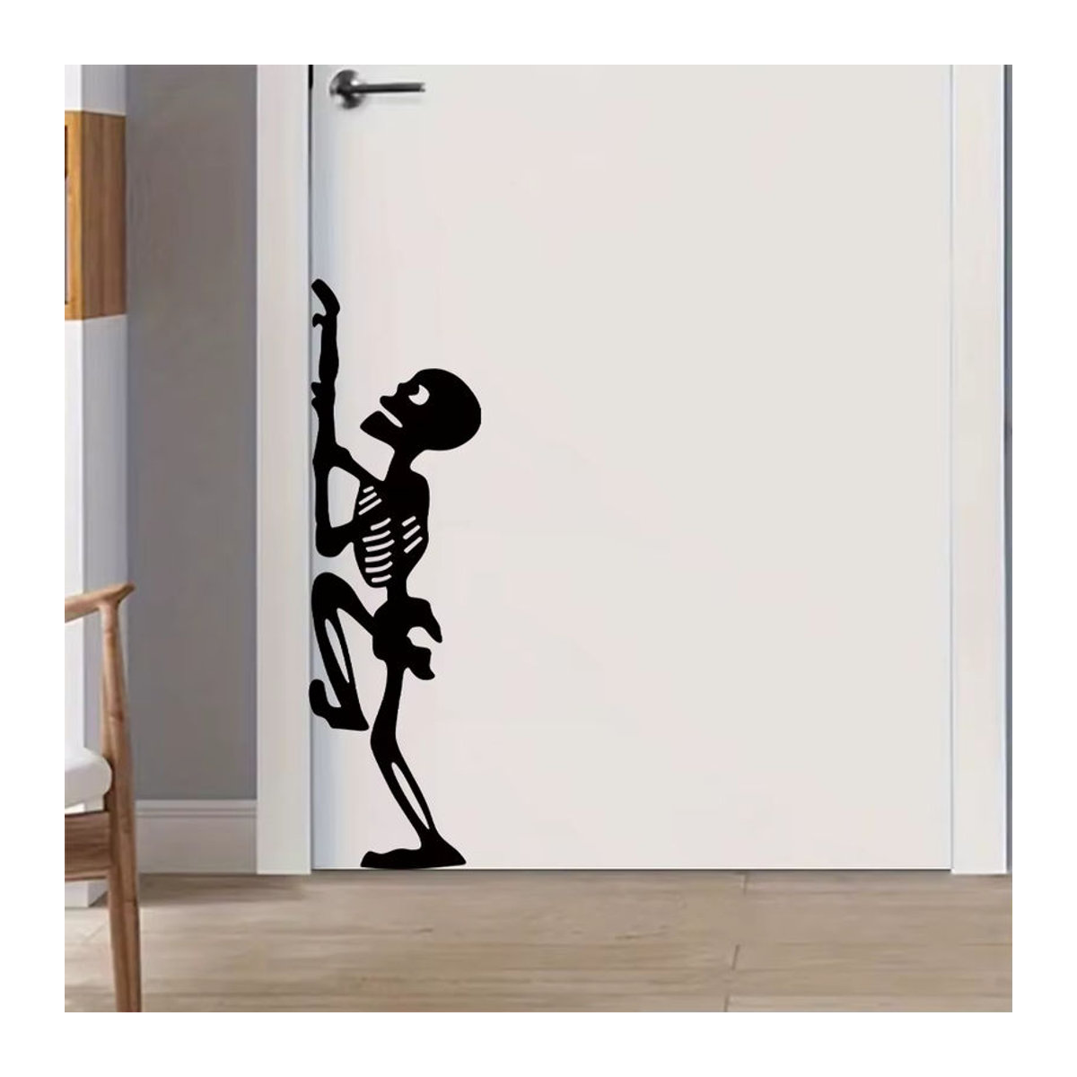 BRUP Halloween Gothic Schädel Wandaufkleber aus PVC in Schwarz zur Wanddekoration - Bild 3