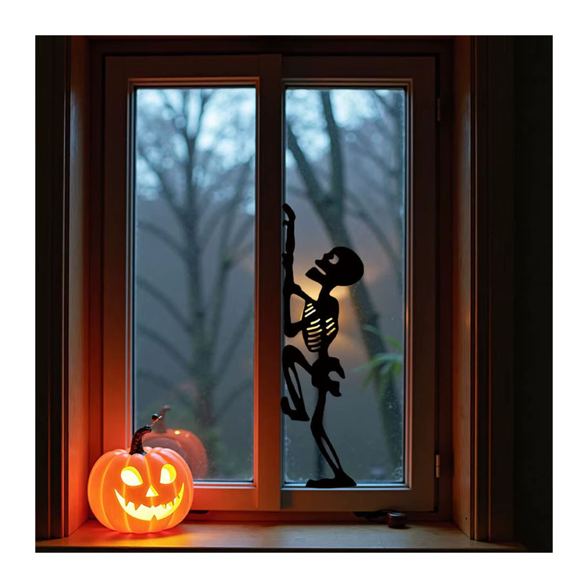 BRUP Halloween Gothic Schädel Wandaufkleber aus PVC in Schwarz zur Wanddekoration - Bild 5