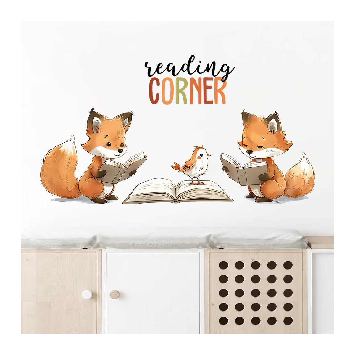 BRUP Wandaufkleber mit süßem Fuchs Motiv für Kinderzimmer und Wohnzimmer, mehrfarbig - Bild 3