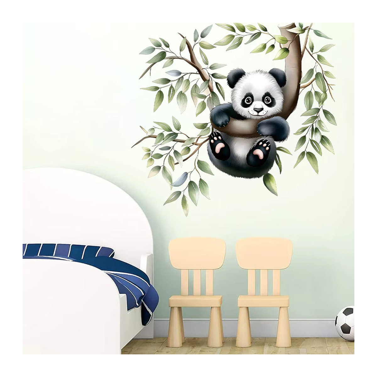 BRUP Wandaufkleber Panda im Aquarell-Stil für Kinderzimmer und Schlafzimmer, mehrfarbig - Bild 4