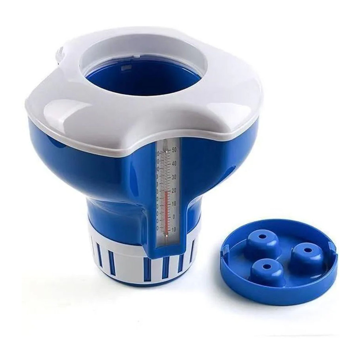 BSi Schwimmer mit Thermometer in Blau/Weiß aus Kunststoff, B/T/H: 20 x 17 x 25 cm - Bild 1