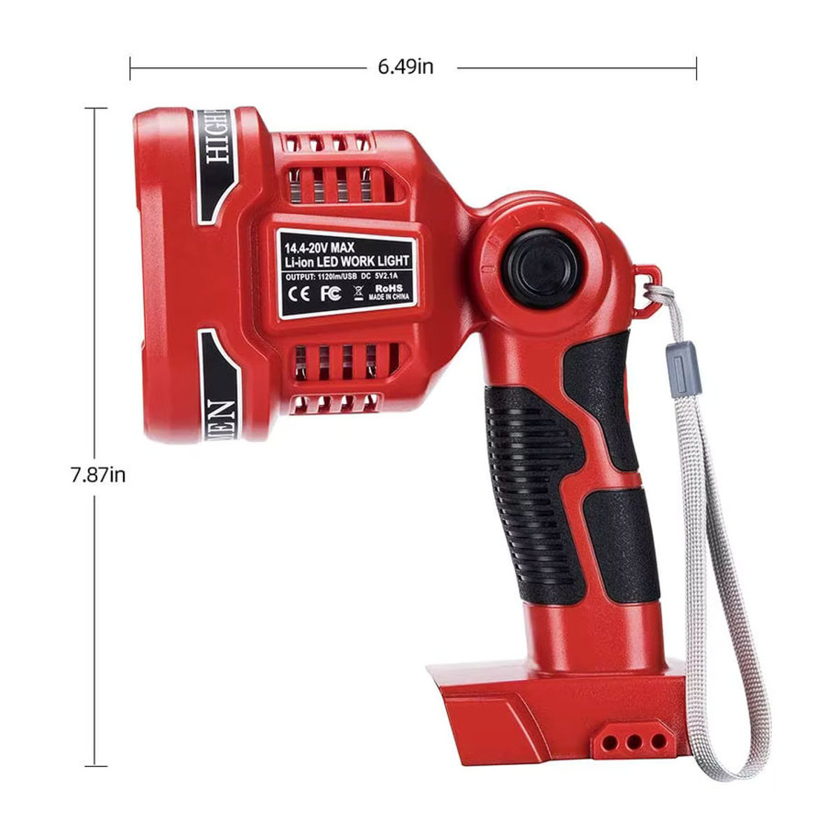 BSIDE Tragbare 12 W LED-Arbeitsleuchte für Milwaukee 18 V Li-Ion-Akku mit 4 LED-Leuchten zur Außenbeleuchtung - Bild 6