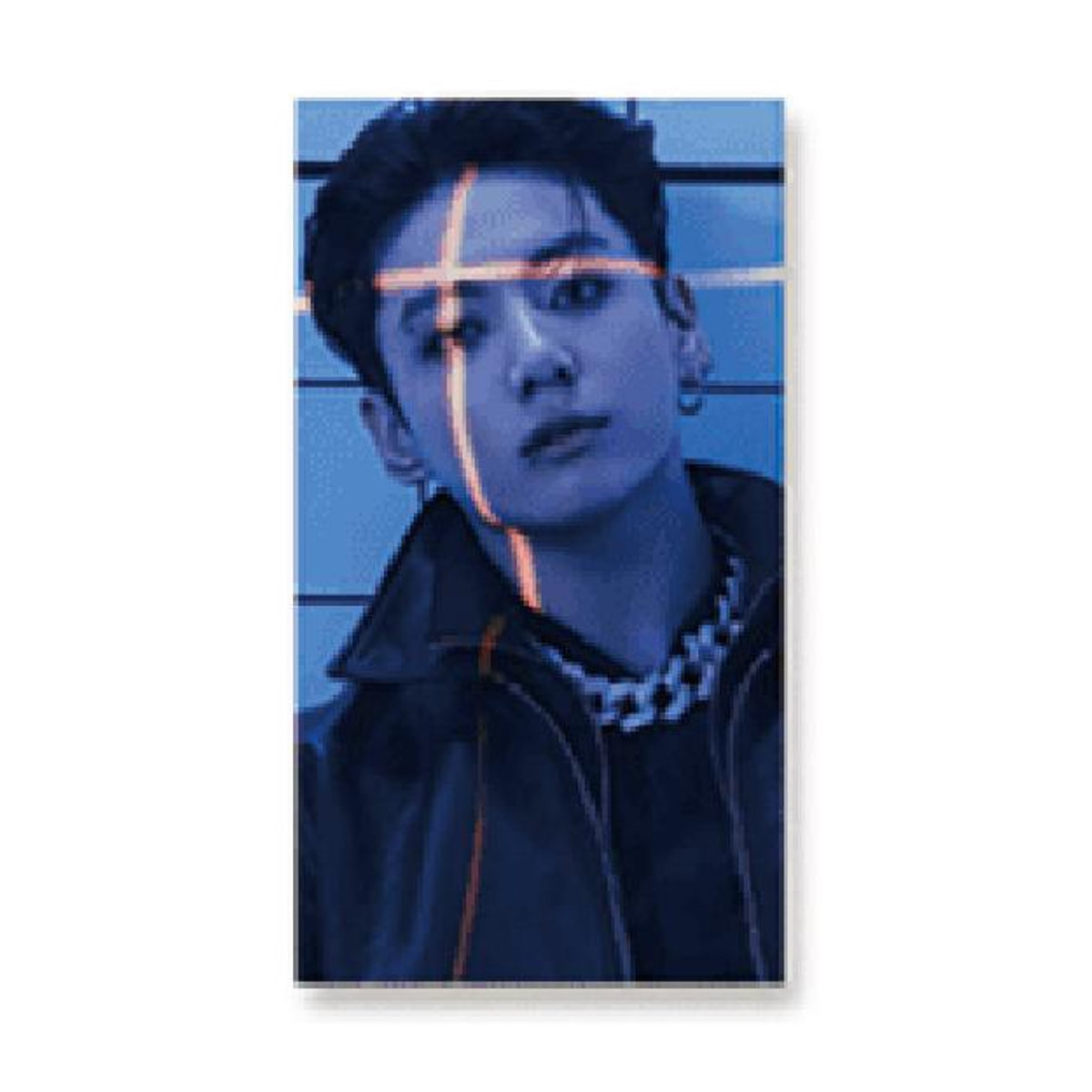 BTS 3D-Foto-Lentikular-Lesezeichen Version 2 in Blau mit Porträt-Motiv - Bild 2