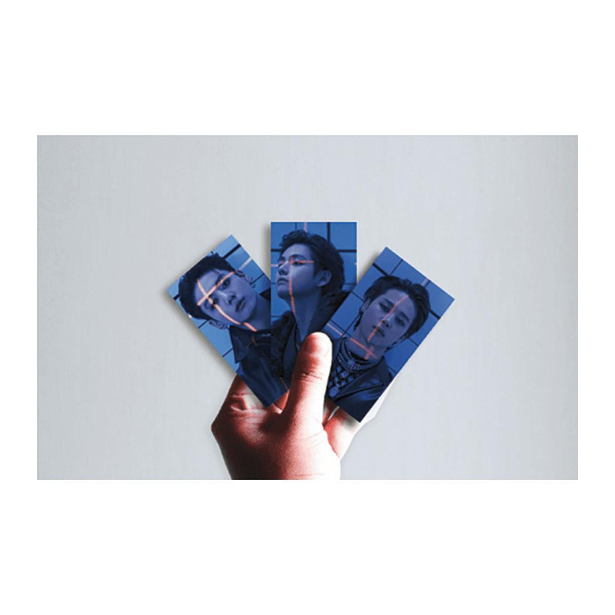 BTS 3D-Foto-Lentikular-Lesezeichen Version 2 in Blau mit Porträt-Motiv - Bild 4