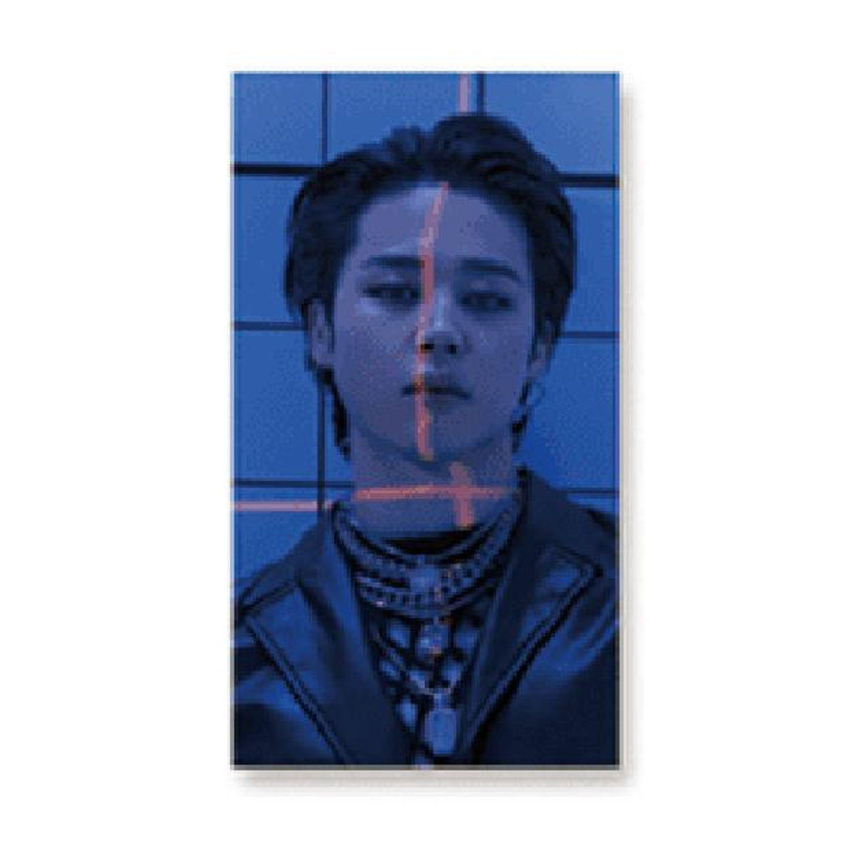 BTS 3D-Foto-Lentikular-Lesezeichen Version 2 in Blau mit Porträt-Motiv - Bild 5