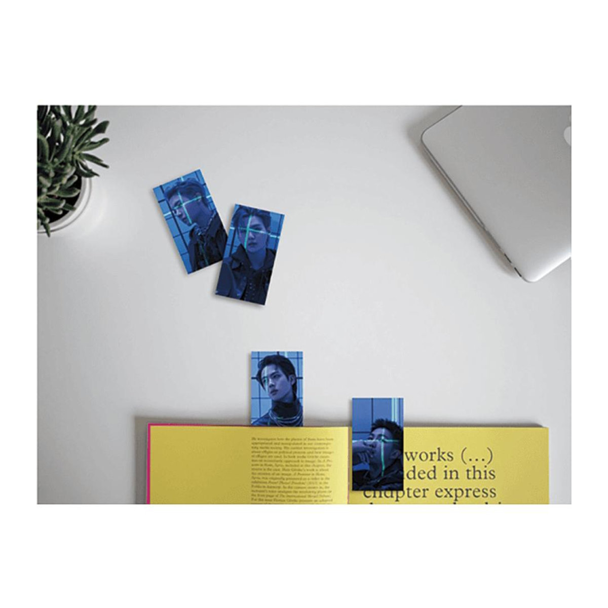 BTS 3D-Foto-Lentikular-Lesezeichen Version 2 in Blau mit Porträt-Motiv - Bild 6