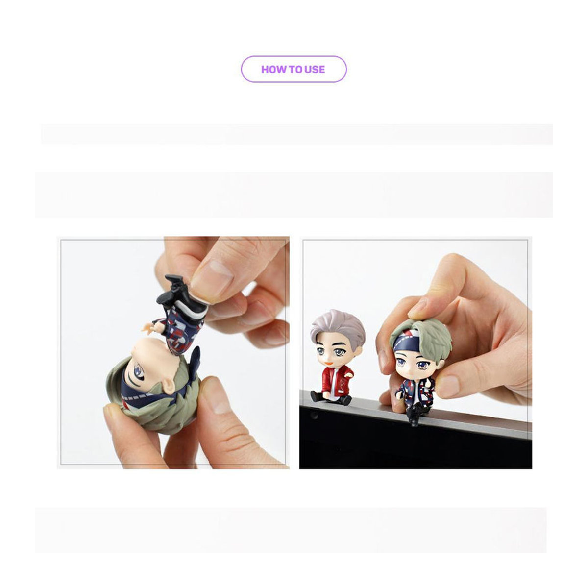 BTS TinyTan Monitorfiguren Set aus Kunststoff, 3er Set mehrfarbig - Bild 3