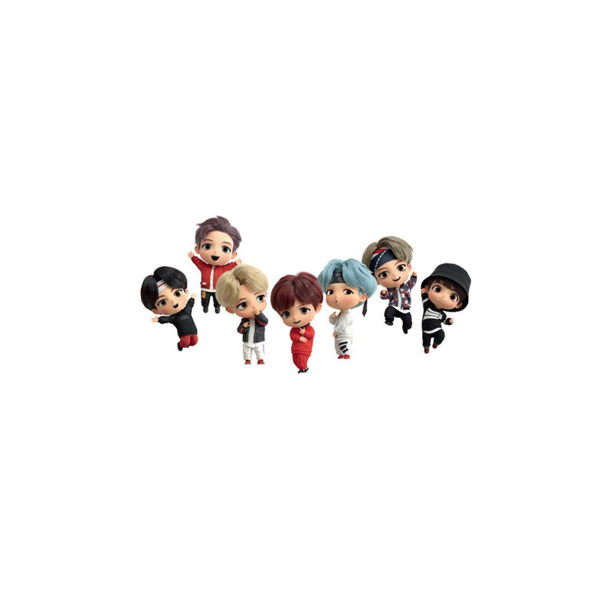 BTS TinyTan Monitorfiguren Set aus Kunststoff, 3er Set mehrfarbig - Bild 5
