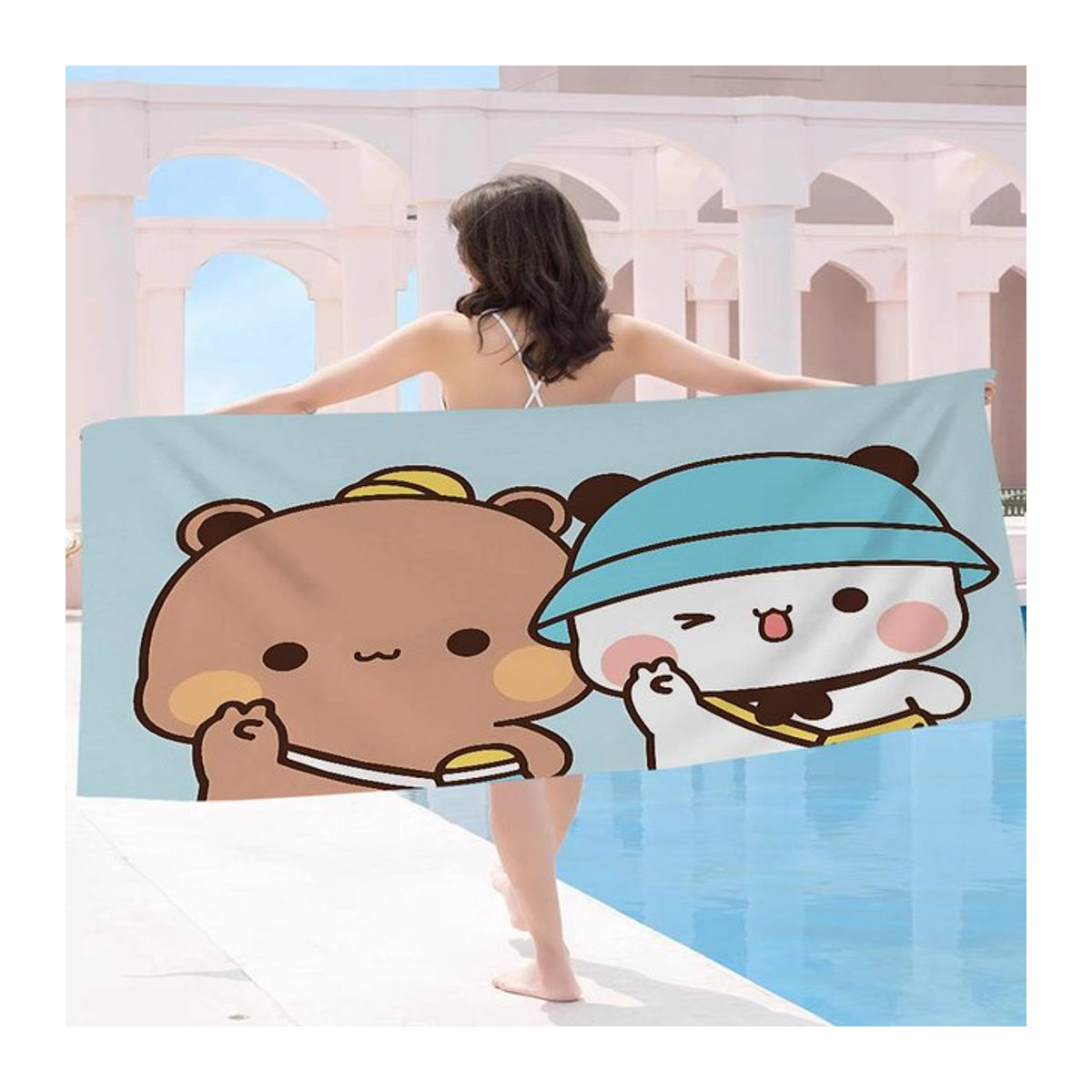 Bubu Und Dudu Cartoon Anime Strandhandtuch von Potdemiel, weich und saugfähig, mehrfarbig - Bild 1