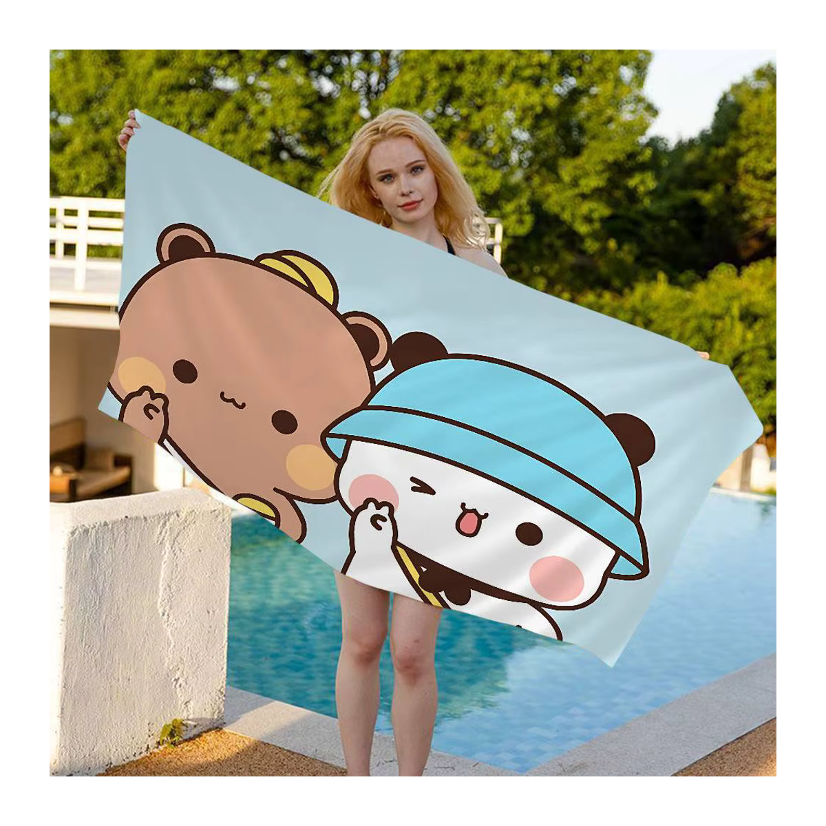 Bubu Und Dudu Cartoon Anime Strandhandtuch von Potdemiel, weich und saugfähig, mehrfarbig - Bild 2
