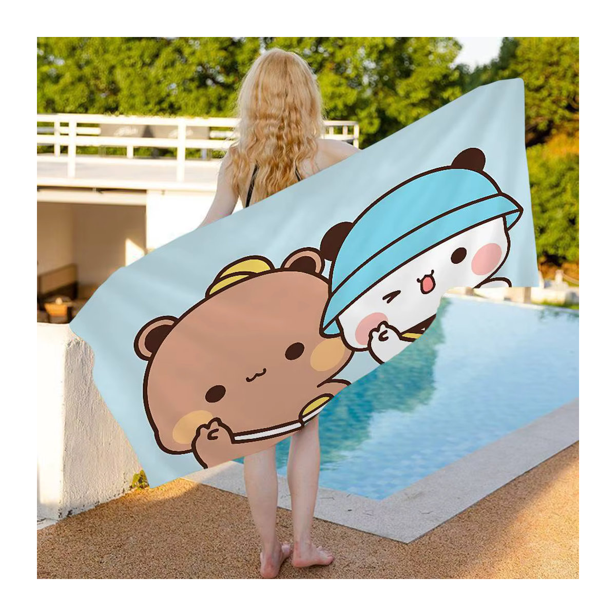 Bubu Und Dudu Cartoon Anime Strandhandtuch von Potdemiel, weich und saugfähig, mehrfarbig - Bild 3