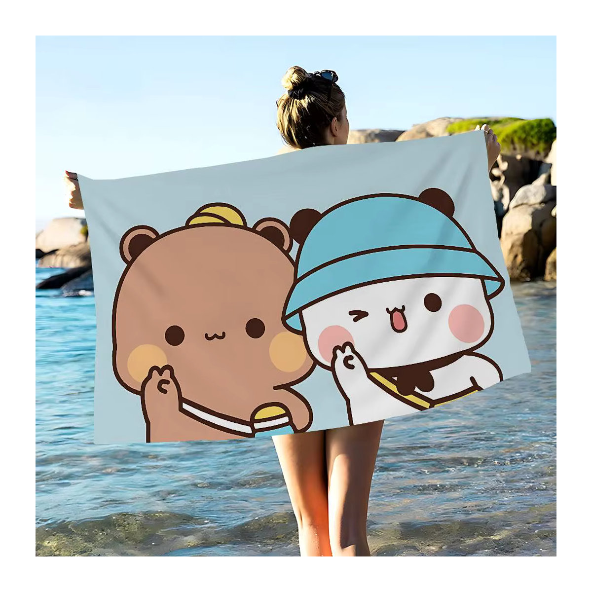 Bubu Und Dudu Cartoon Anime Strandhandtuch von Potdemiel, weich und saugfähig, mehrfarbig - Bild 4