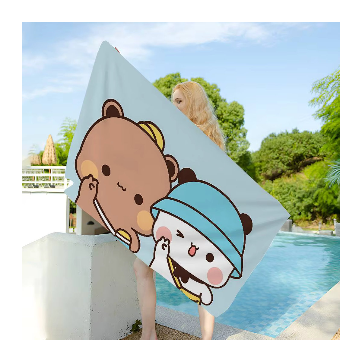 Bubu Und Dudu Cartoon Anime Strandhandtuch von Potdemiel, weich und saugfähig, mehrfarbig - Bild 5