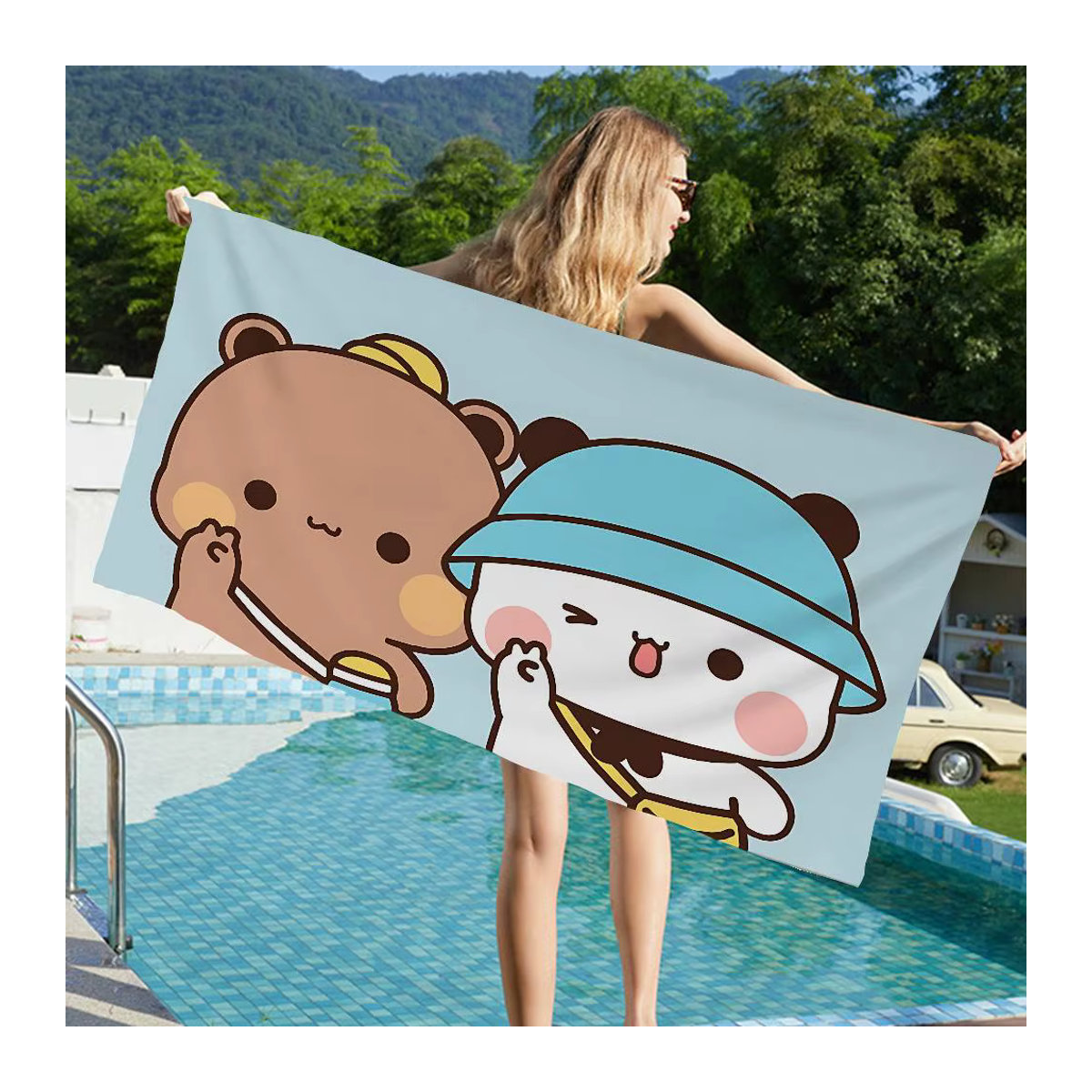 Bubu Und Dudu Cartoon Anime Strandhandtuch von Potdemiel, weich und saugfähig, mehrfarbig - Bild 6