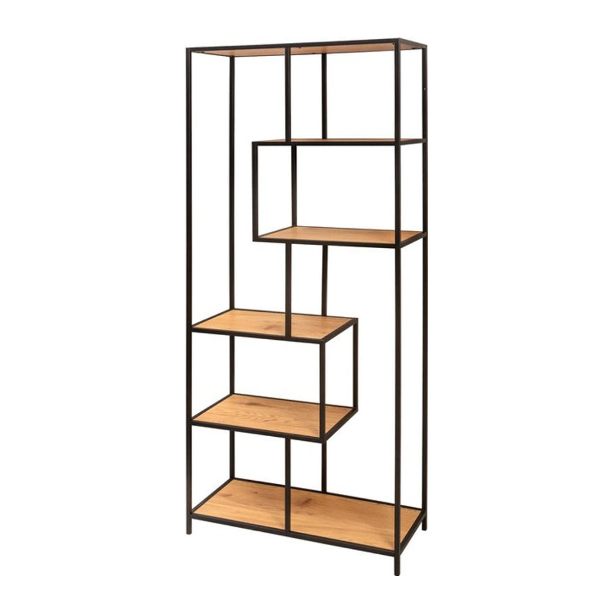 Bücherregal SLIM LINE Industrial von riess-ambiente in Schwarz mit sechs Regalböden, Höhe: 185 cm - Bild 1