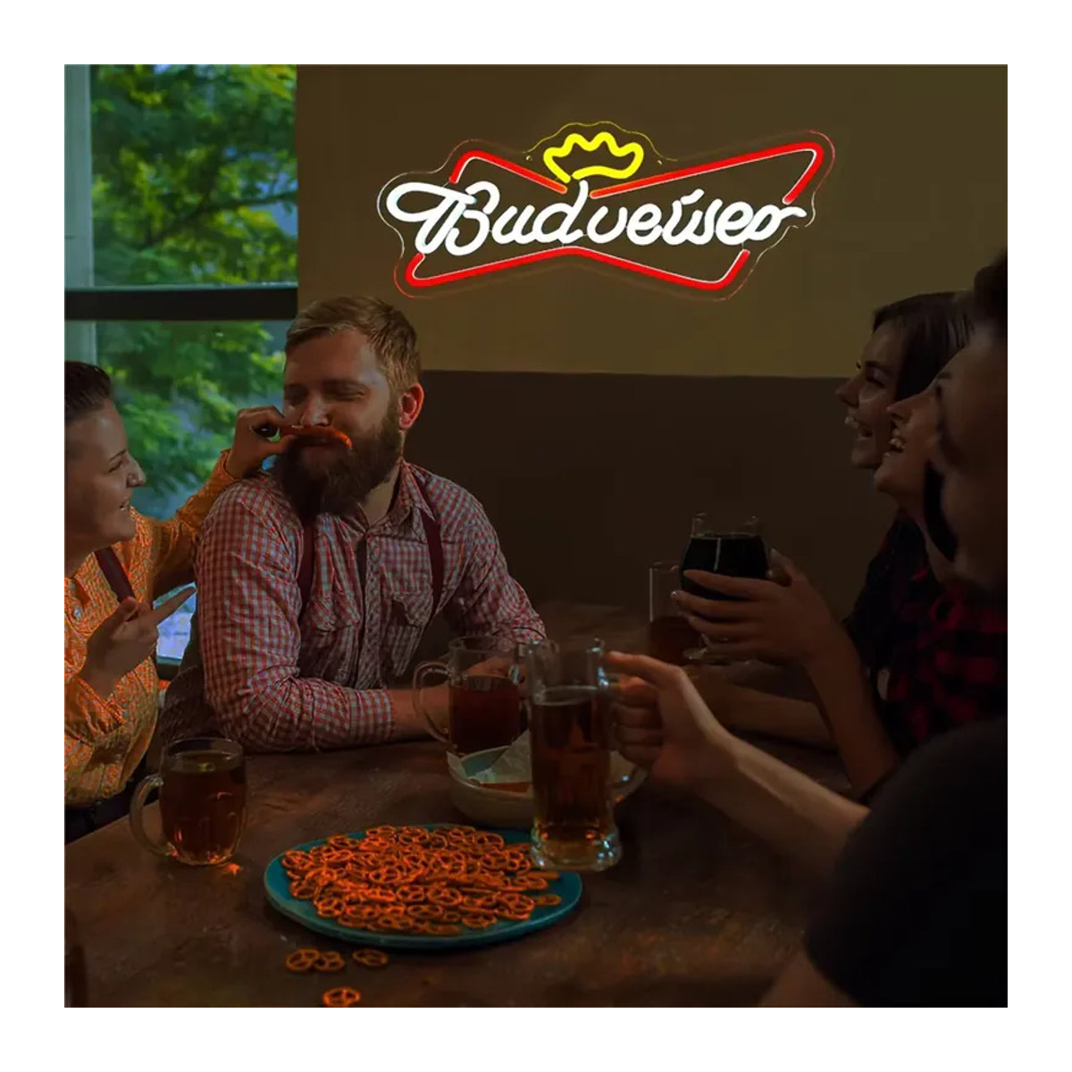 Budweiser LED Neon-Leuchtreklame in Bunt im Retro-Stil für deine Bar-Dekoration - Bild 2