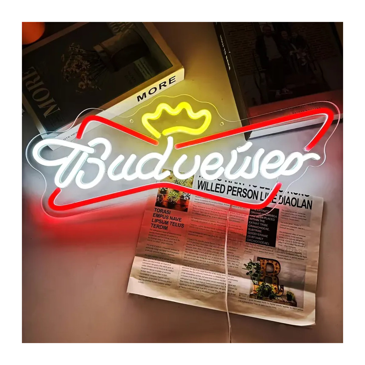 Budweiser LED Neon-Leuchtreklame in Bunt im Retro-Stil für deine Bar-Dekoration - Bild 4