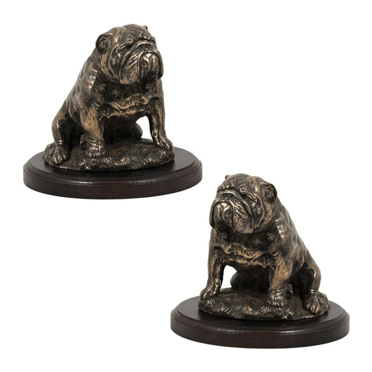 Bulldog II Hundestatue von Art-Dog in Braun als klassische Dekofigur für dein Büro oder als Trophäe - Bild 1