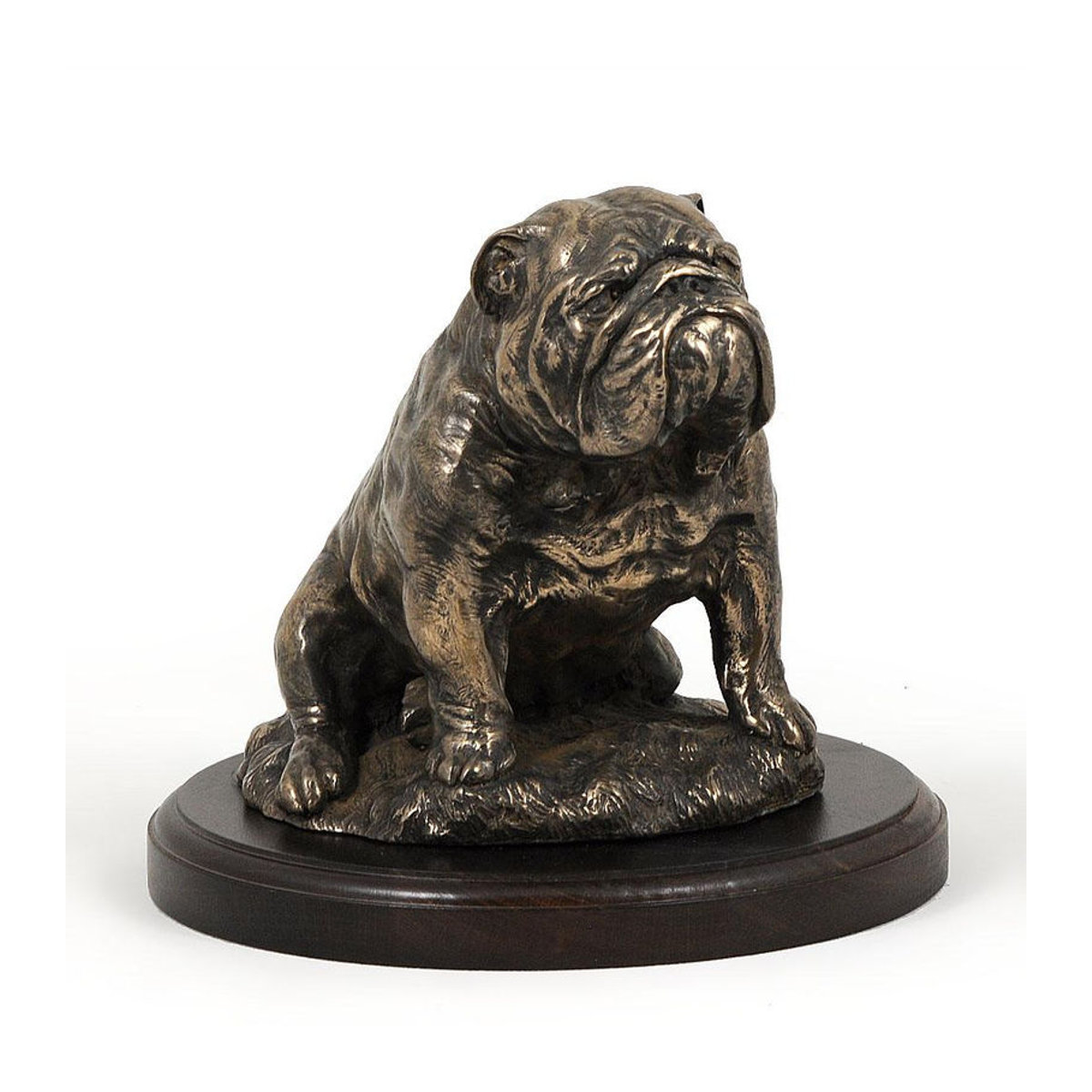 Bulldog II Hundestatue von Art-Dog in Braun als klassische Dekofigur für dein Büro oder als Trophäe - Bild 5