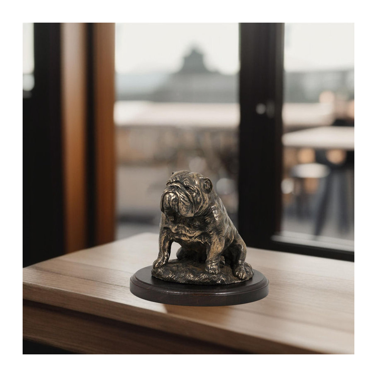 Bulldog II Hundestatue von Art-Dog in Braun als klassische Dekofigur für dein Büro oder als Trophäe - Bild 6