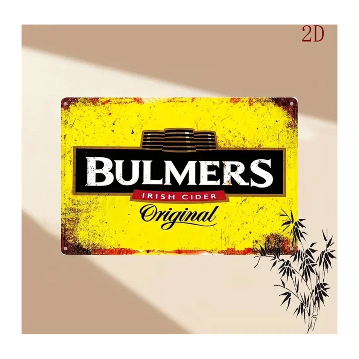 Bulmers Irish Cider Metallschild im Vintage-Stil, gelb, B/H: 30,48 x 20,32 cm - Bild 1