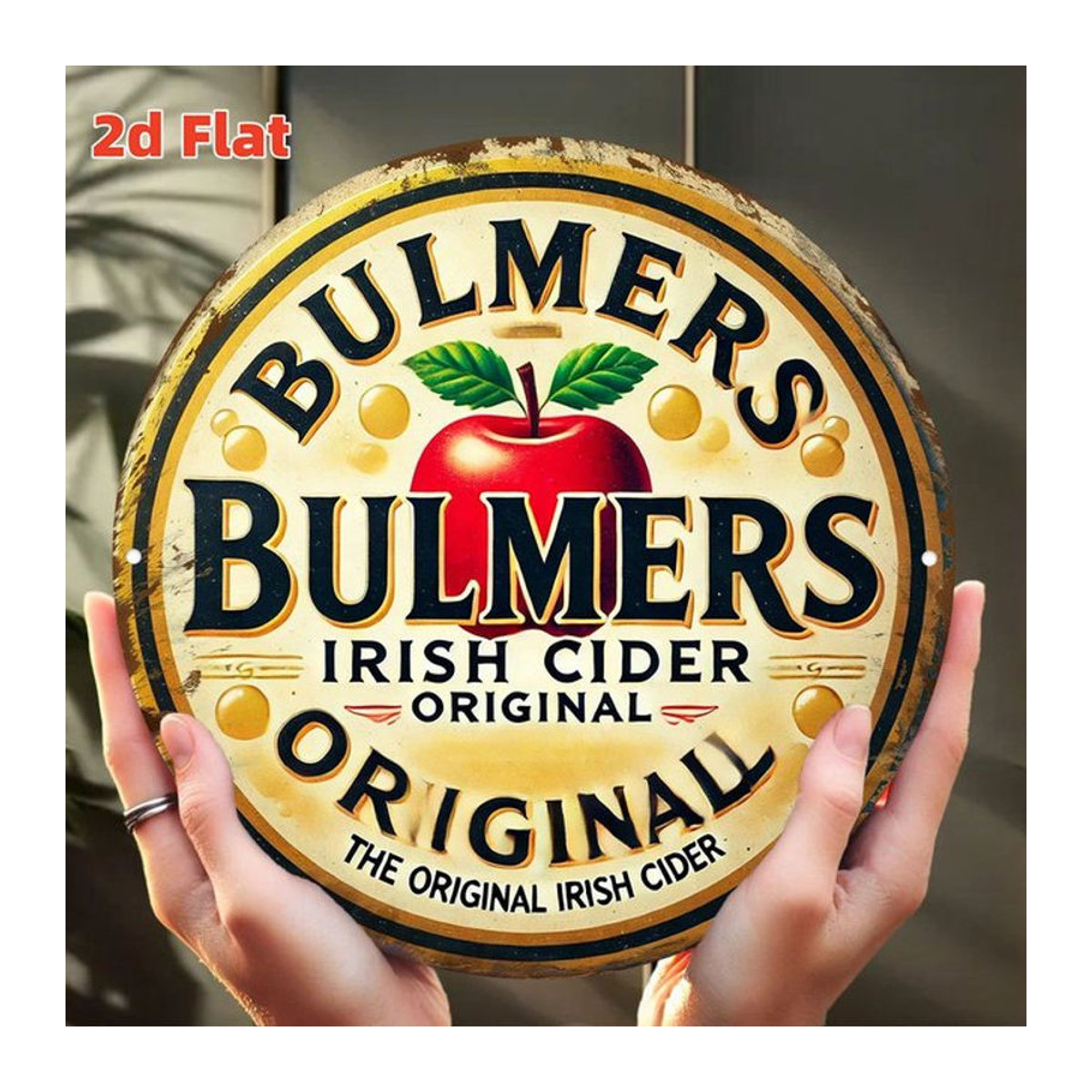 Bulmers Rundes Metallschild Vintage Wanddeko Mehrfarbig - Bild 1