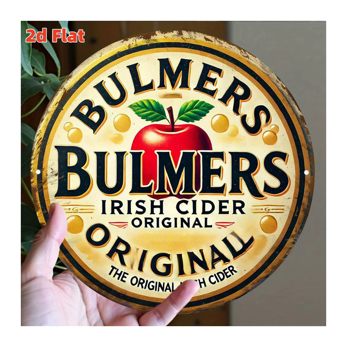 Bulmers Rundes Metallschild Vintage Wanddeko Mehrfarbig - Bild 3