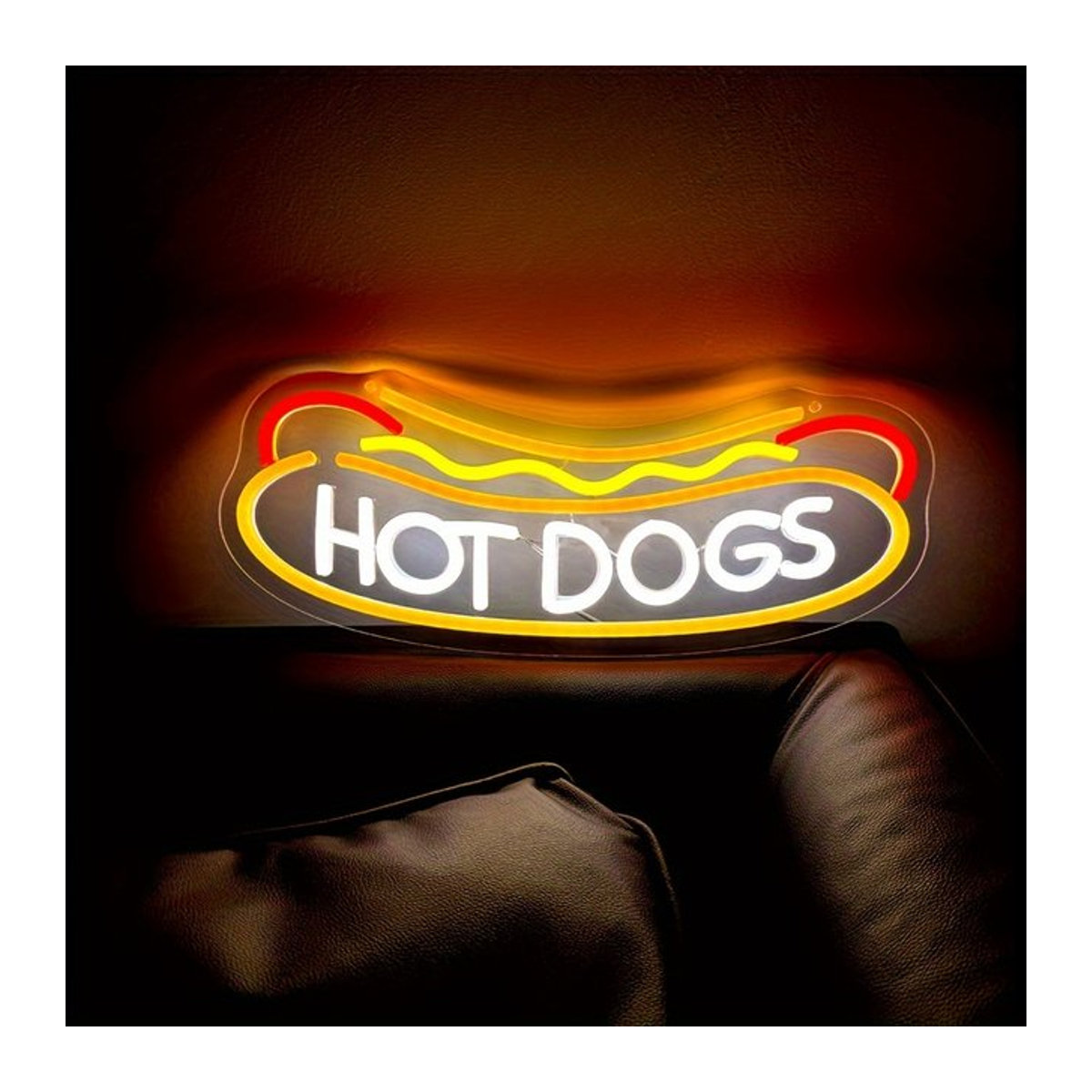 Bunte LED Neon Hot Dogs Leuchtreklame im Retro-Stil für die Wanddekoration in Fast-Food-Shops - Bild 1