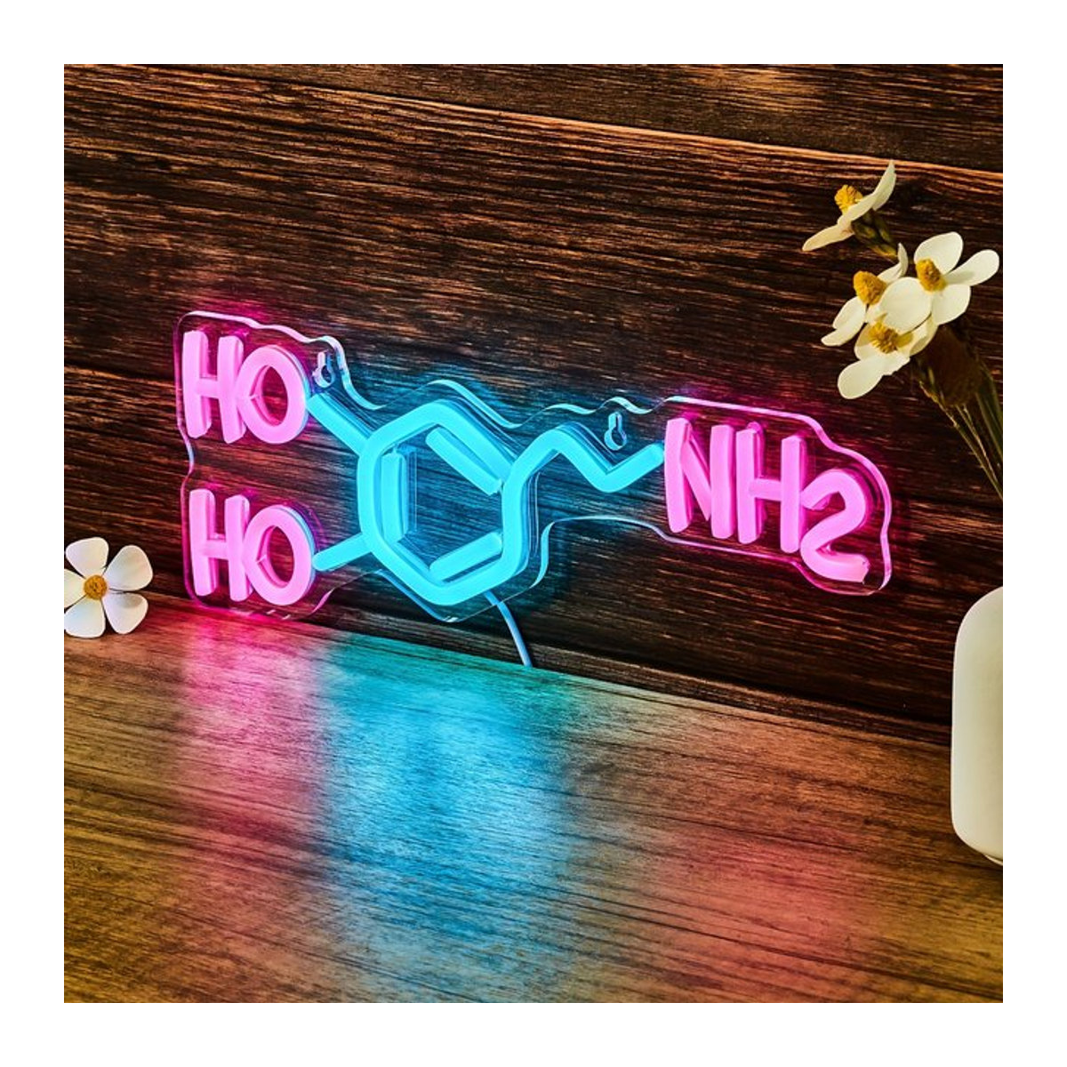 Bunte LED Neonlicht Wandkunst Dopamin-Symbol für Party, Schlafzimmer und Spielzimmer - Bild 1