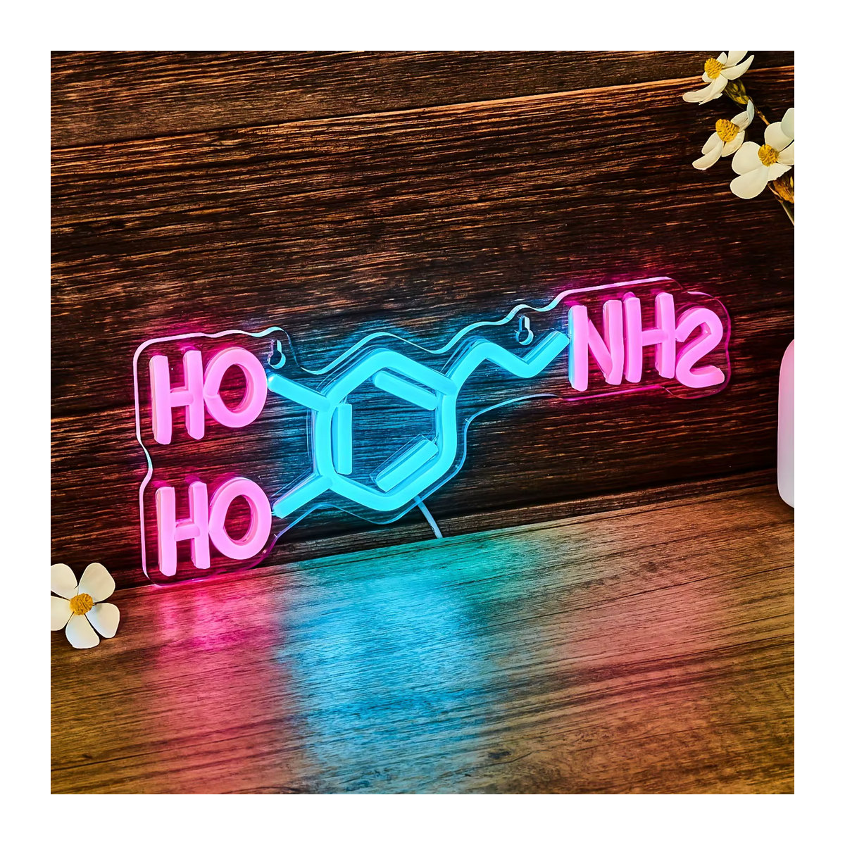 Bunte LED Neonlicht Wandkunst Dopamin-Symbol für Party, Schlafzimmer und Spielzimmer - Bild 4