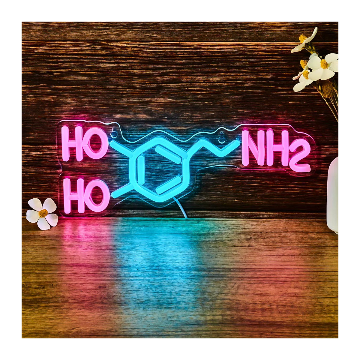 Bunte LED Neonlicht Wandkunst Dopamin-Symbol für Party, Schlafzimmer und Spielzimmer - Bild 5