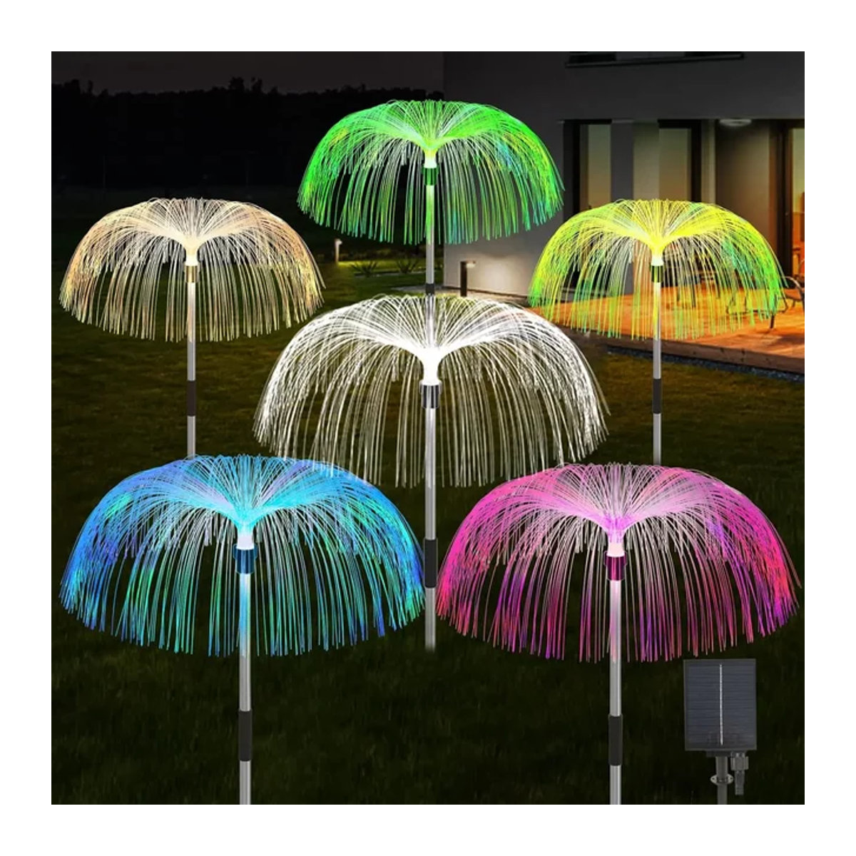 Bunte LED Solar Quallen Gartenleuchten wasserdichte Solarleuchten zur Dekoration für Garten Balkon und Rasen - Bild 1