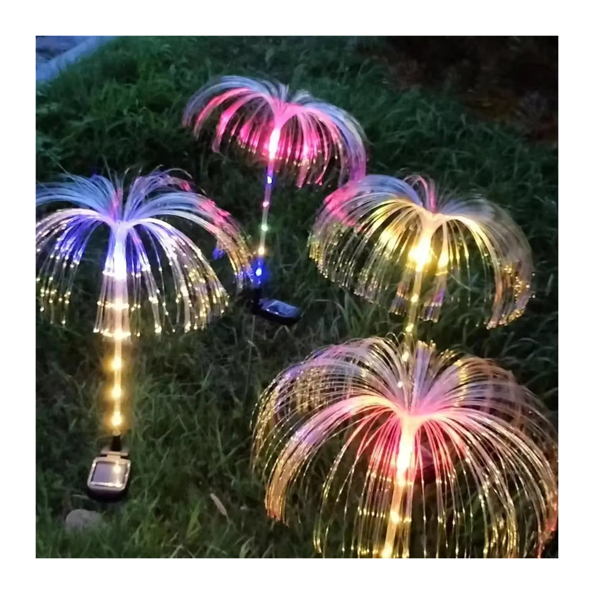 Bunte LED Solar Quallen Gartenleuchten wasserdichte Solarleuchten zur Dekoration für Garten Balkon und Rasen - Bild 2