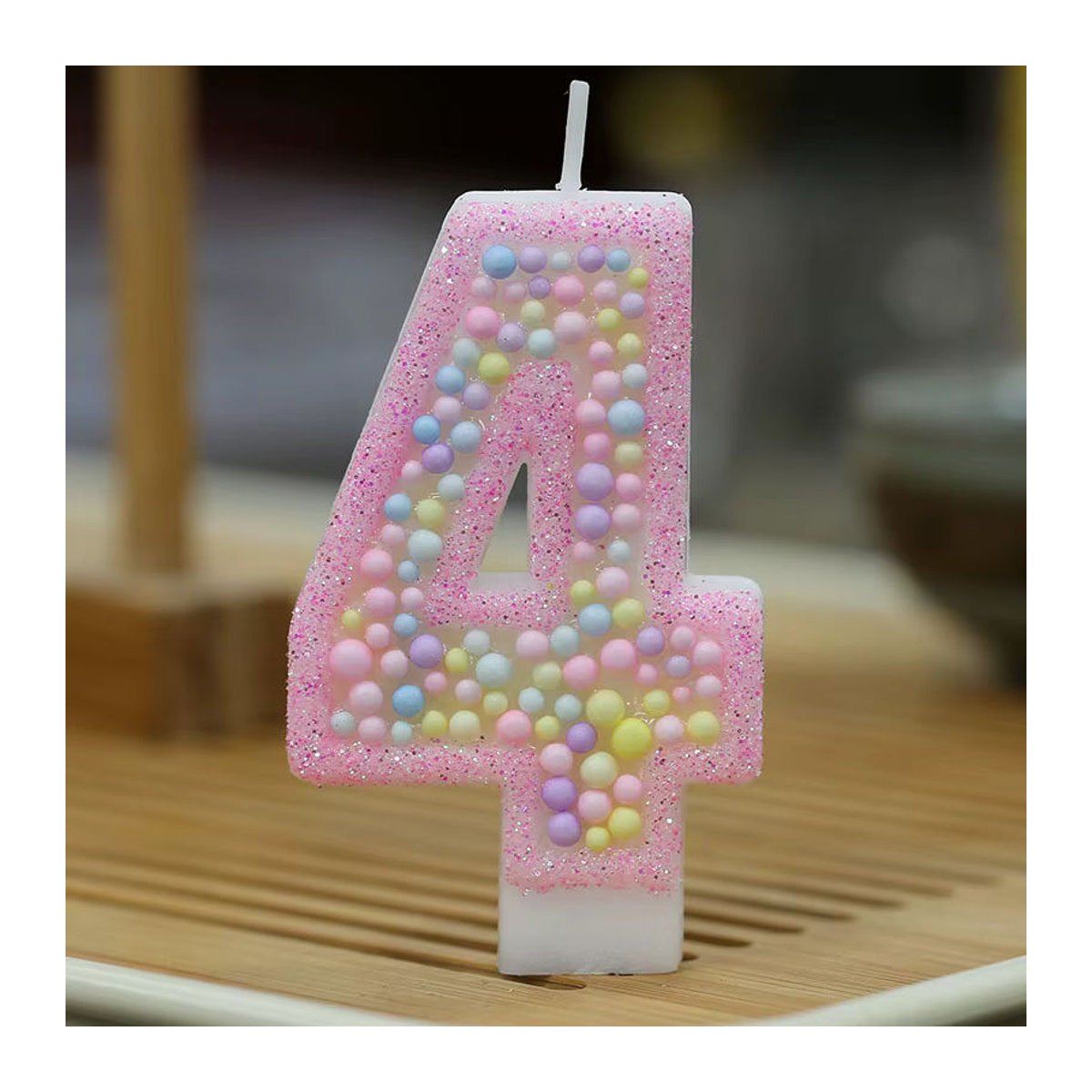 Bunte Macaron Kugeln als kreative Figurenkerzen für deine Geburtstagsdekoration, mehrfarbig - Bild 2