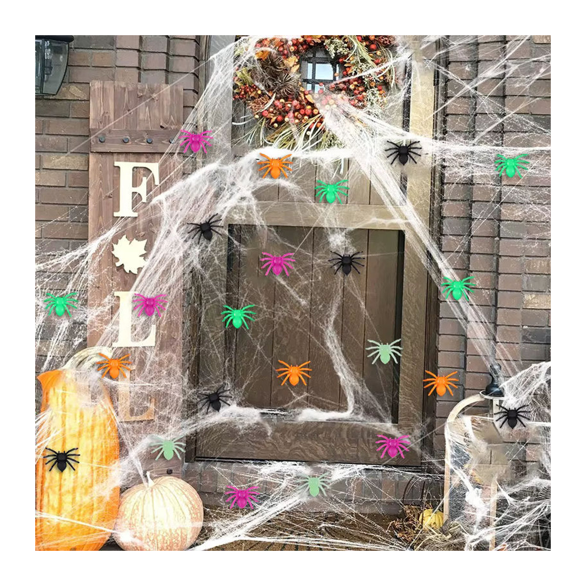 Bunte Mini-Spinnen aus Kunststoff für Halloween und Party-Dekoration, 50 Stück, Mehrfarbig - Bild 3